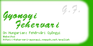 gyongyi fehervari business card